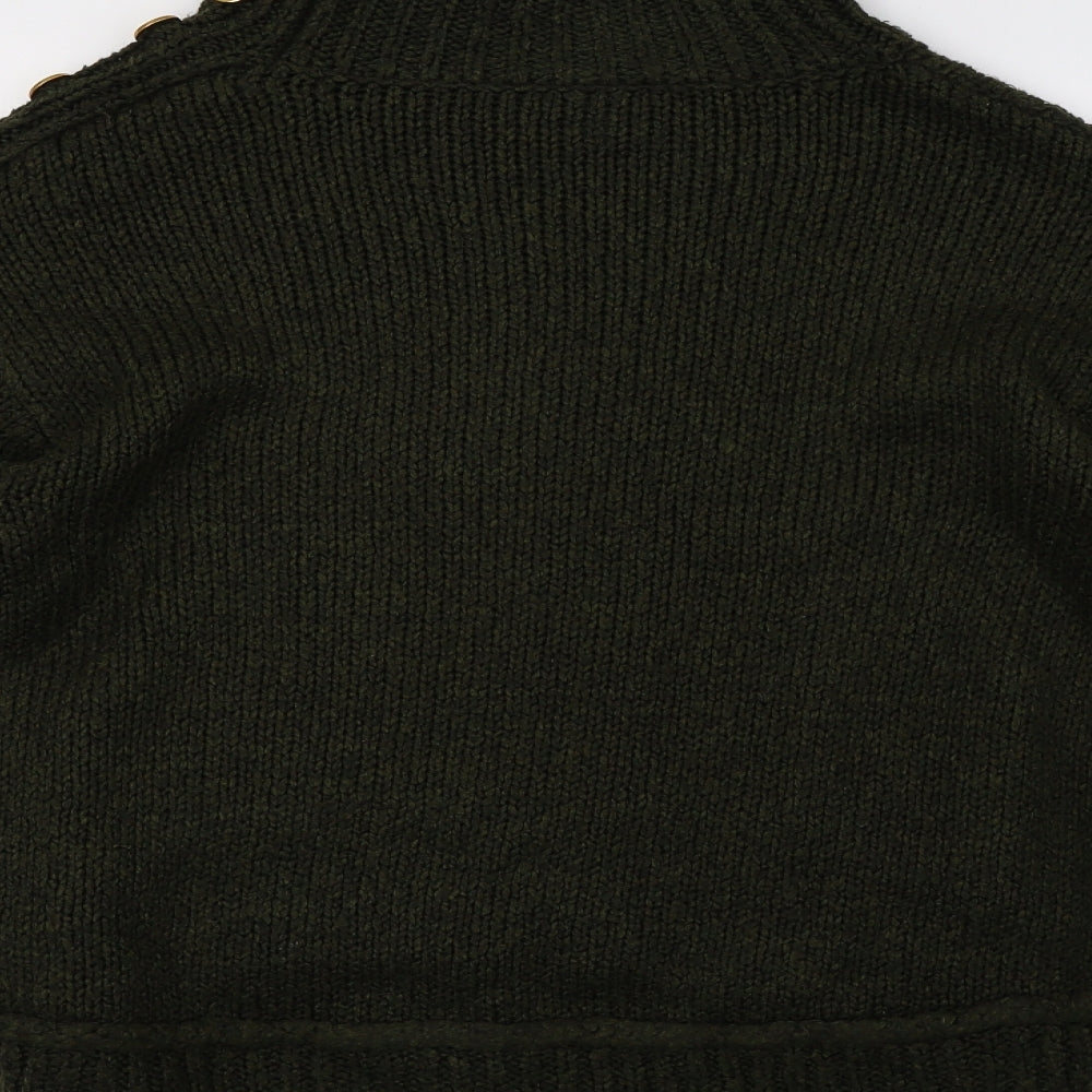 Topshop Womens Green Knit Pullover Sweatshirt Size M