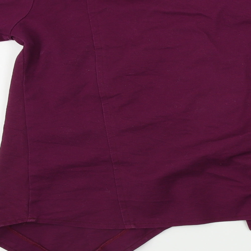 La Fille Womens Purple Jacket Coat Size 8