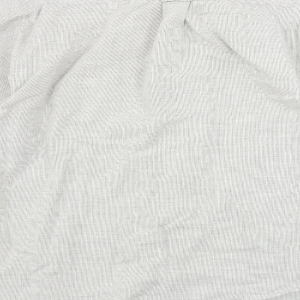 Marks & Spencer Mens Beige Button-Up Size 15.5
