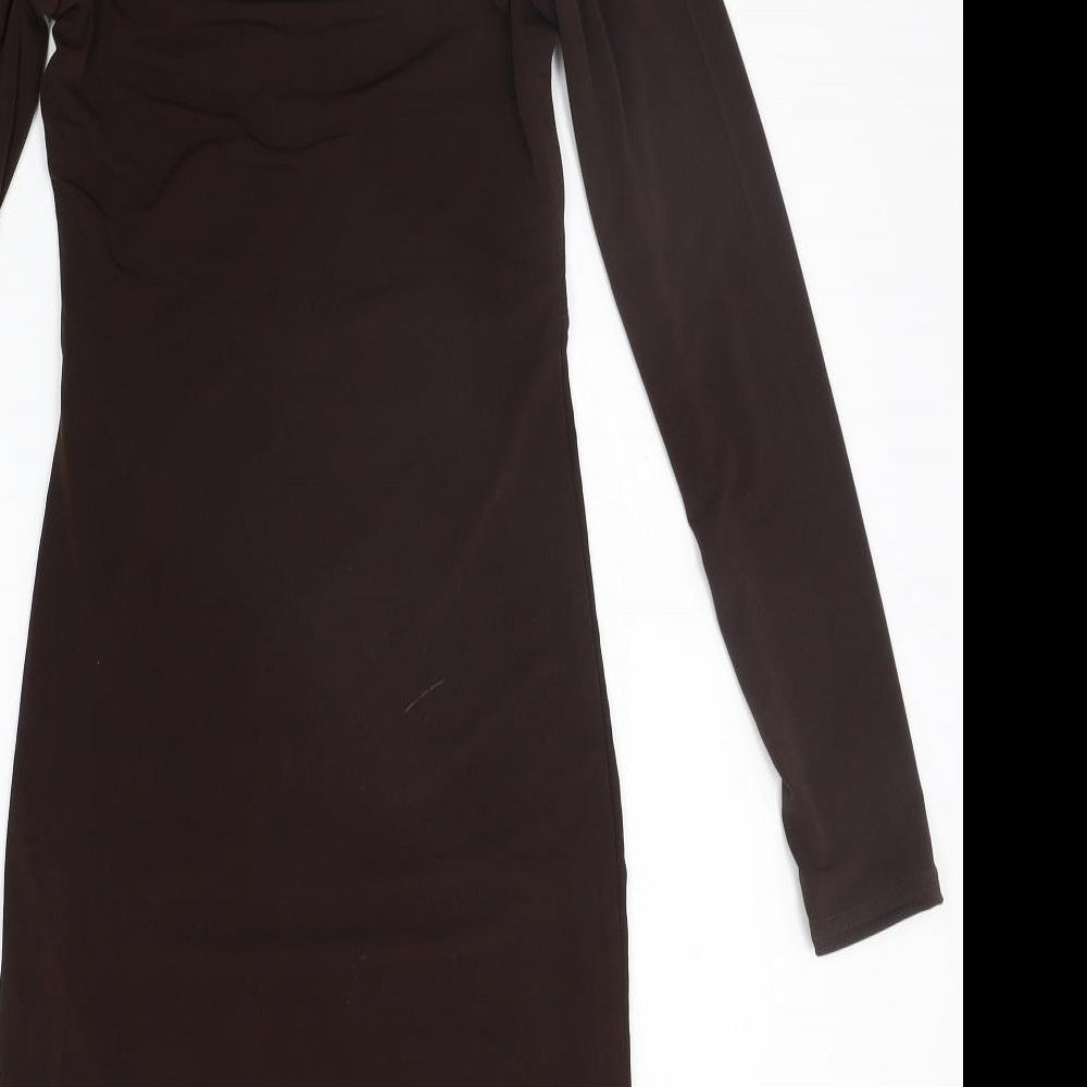 New Look Womens Brown A-Line Size 6