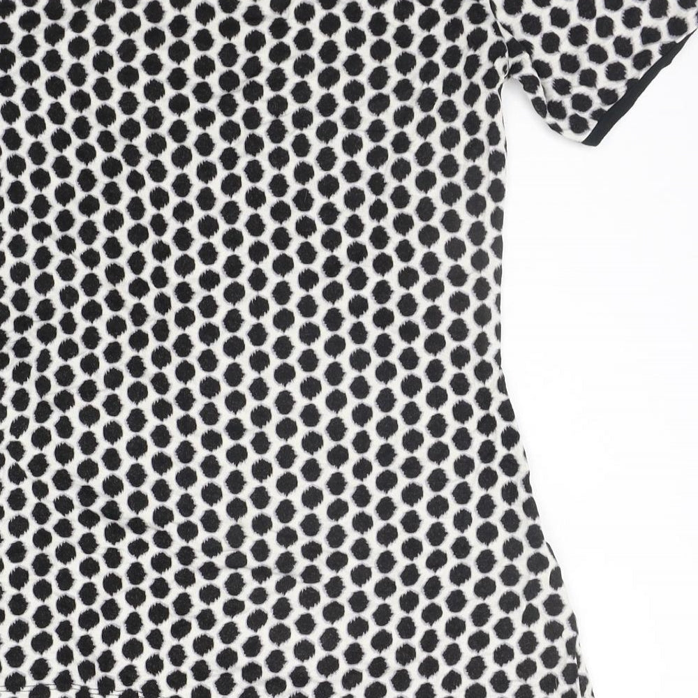 woolworths Womens Black Polka Dot Basic T-Shirt Size 12