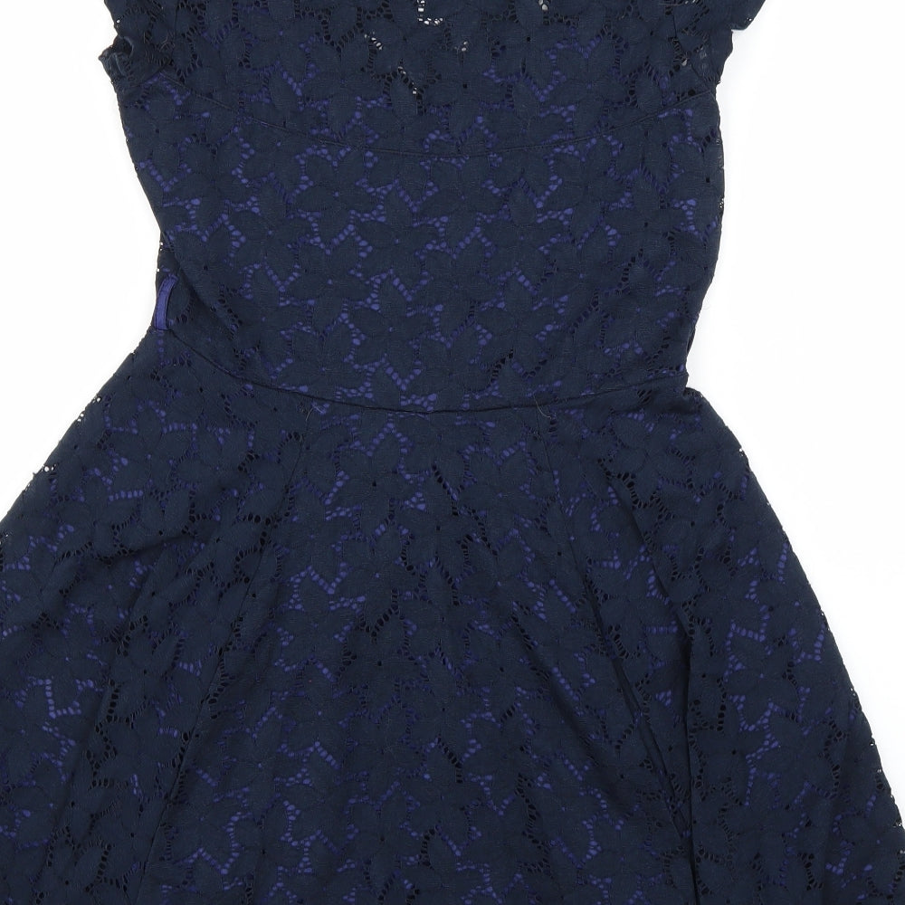 mila loves london Womens Blue Fit & Flare Size 8