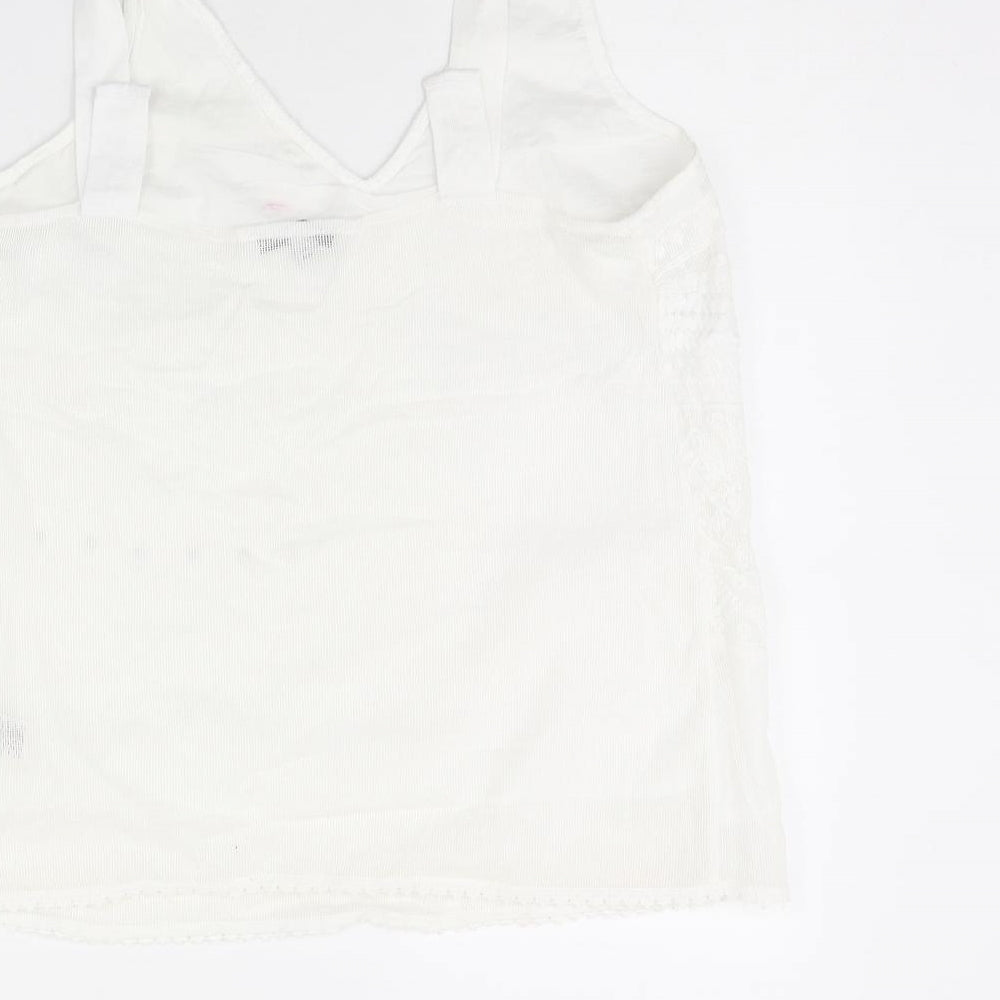 NEXT Womens White Basic Tank Size 14
