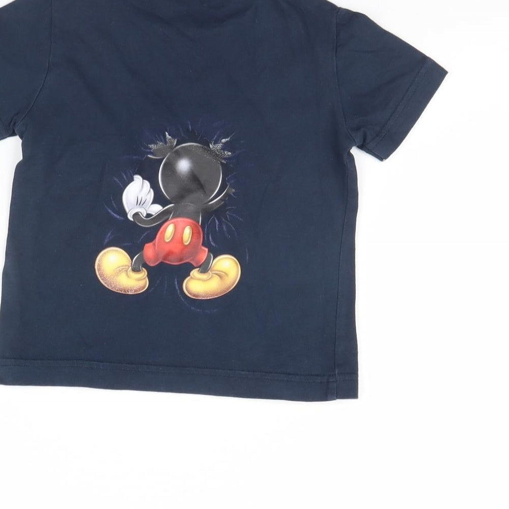 Disney land paris Boys Blue Basic T-Shirt Size 2 Years - Mickey mouse