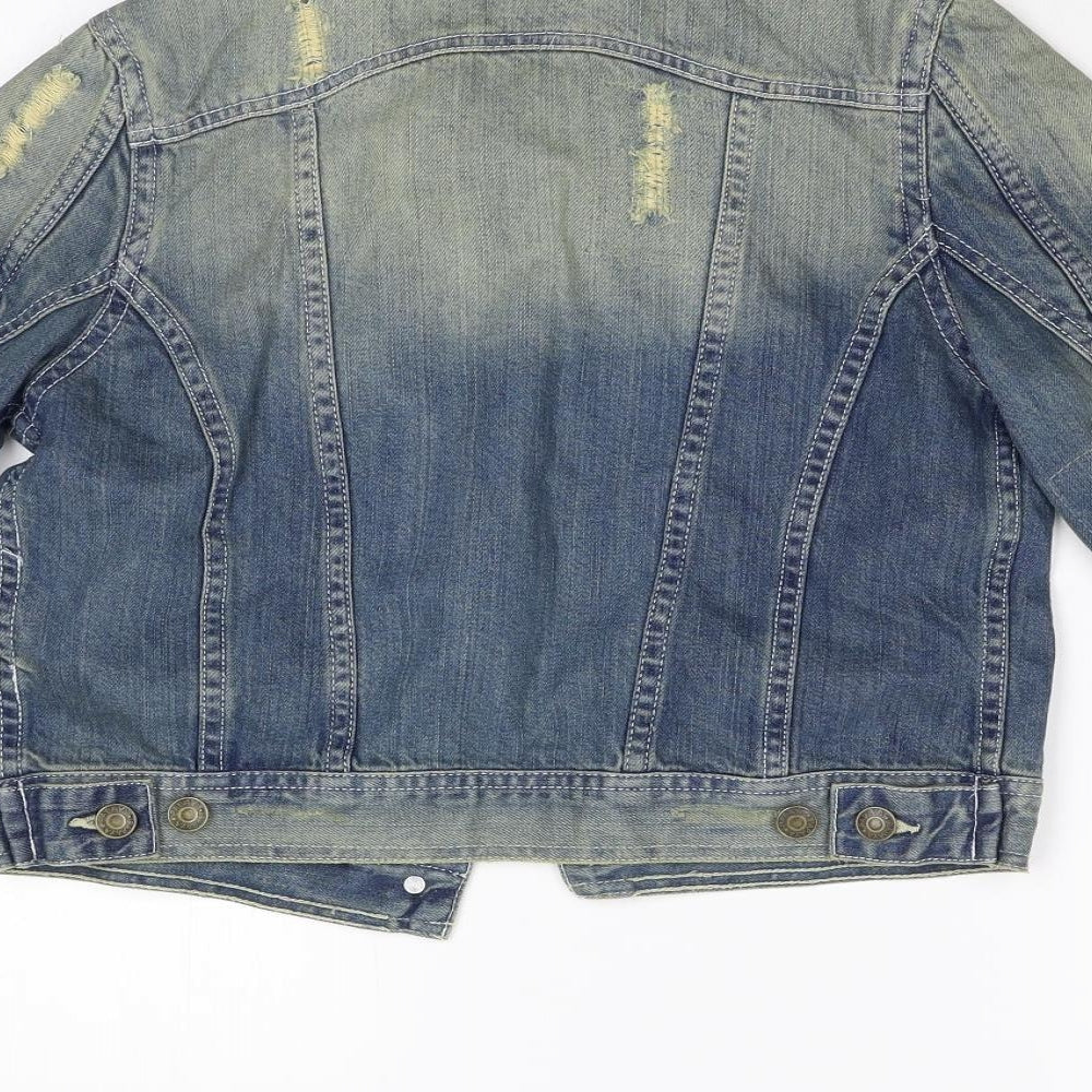 Papaya Womens Blue Denim Jacket Size 8