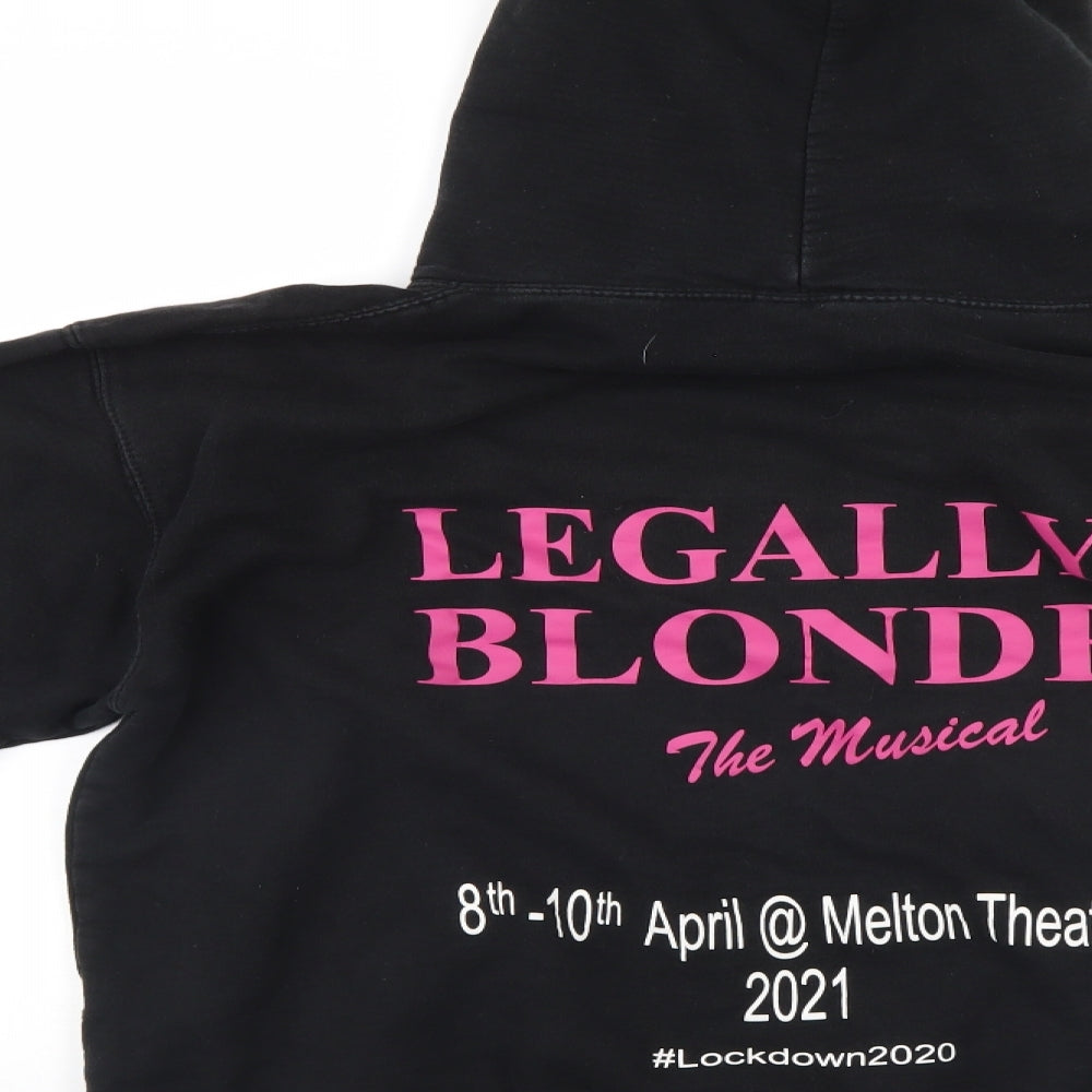 Justhoods Womens Black Pullover Hoodie Size L - legally blonde cast member top