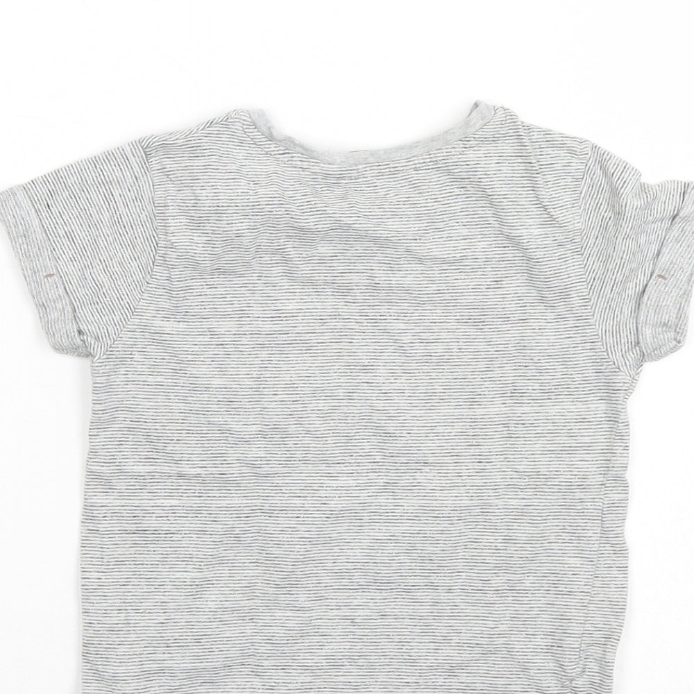 George Boys Grey Striped Basic Casual Size 4-5 Years