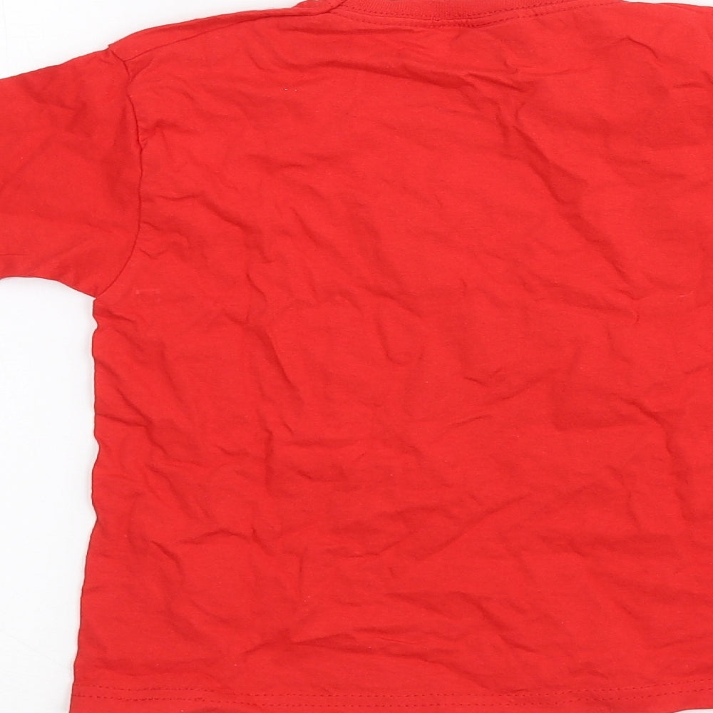 Fruit of the Loom Boys Red Basic T-Shirt Size 3-4 Years