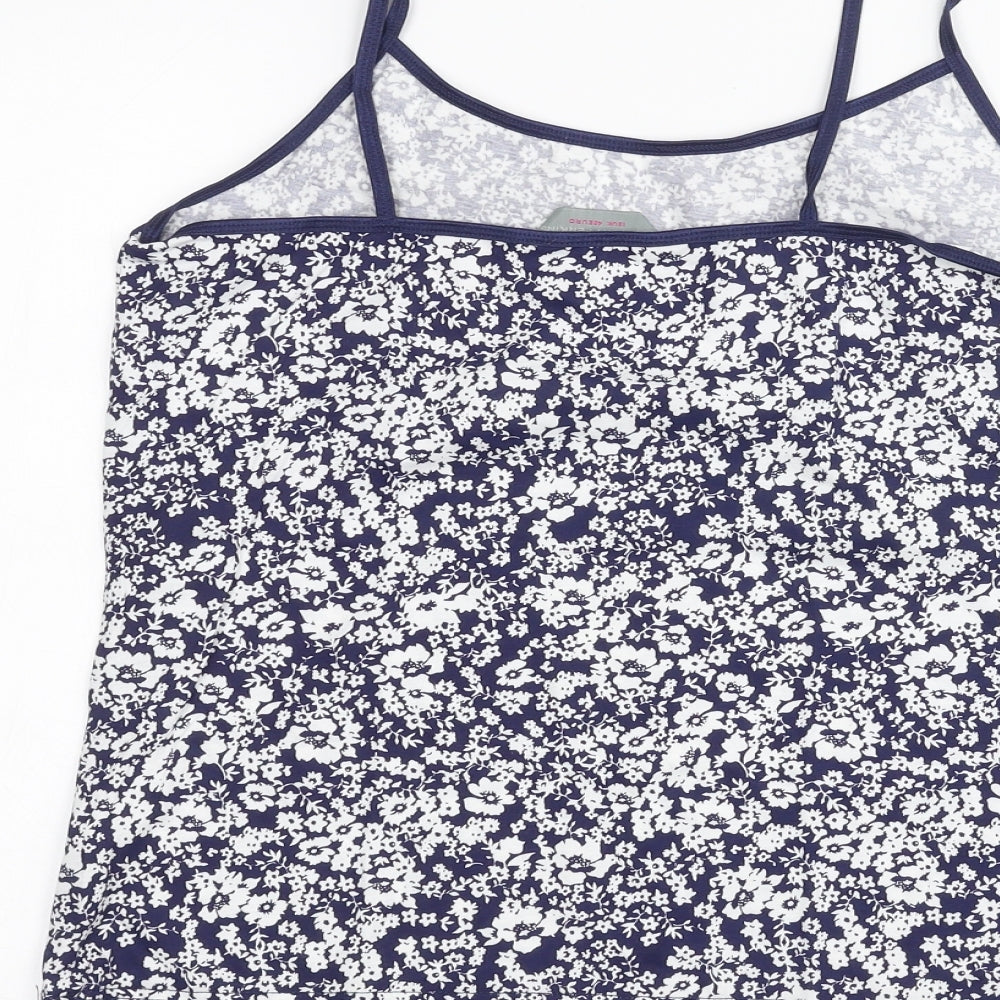 Dorothy Perkins Womens Blue Floral Basic Blouse Size 12
