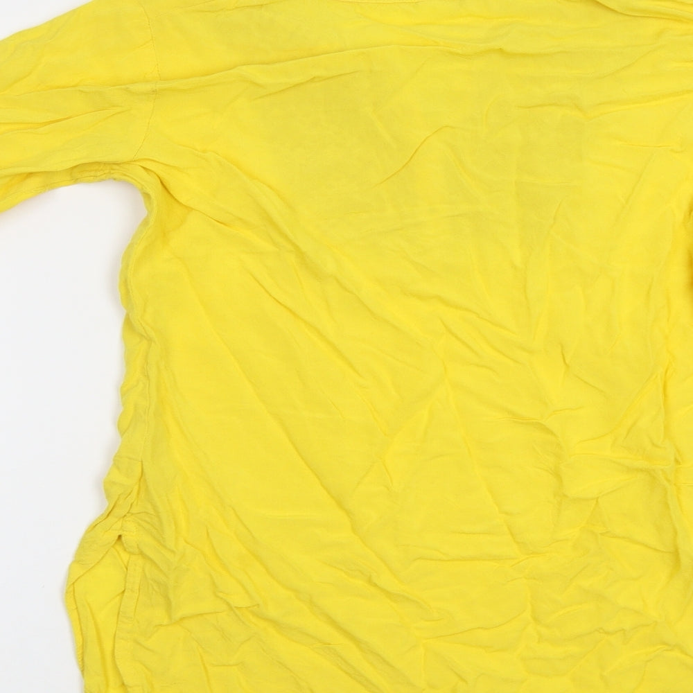 Preworn Womens Yellow Basic Blouse Size L