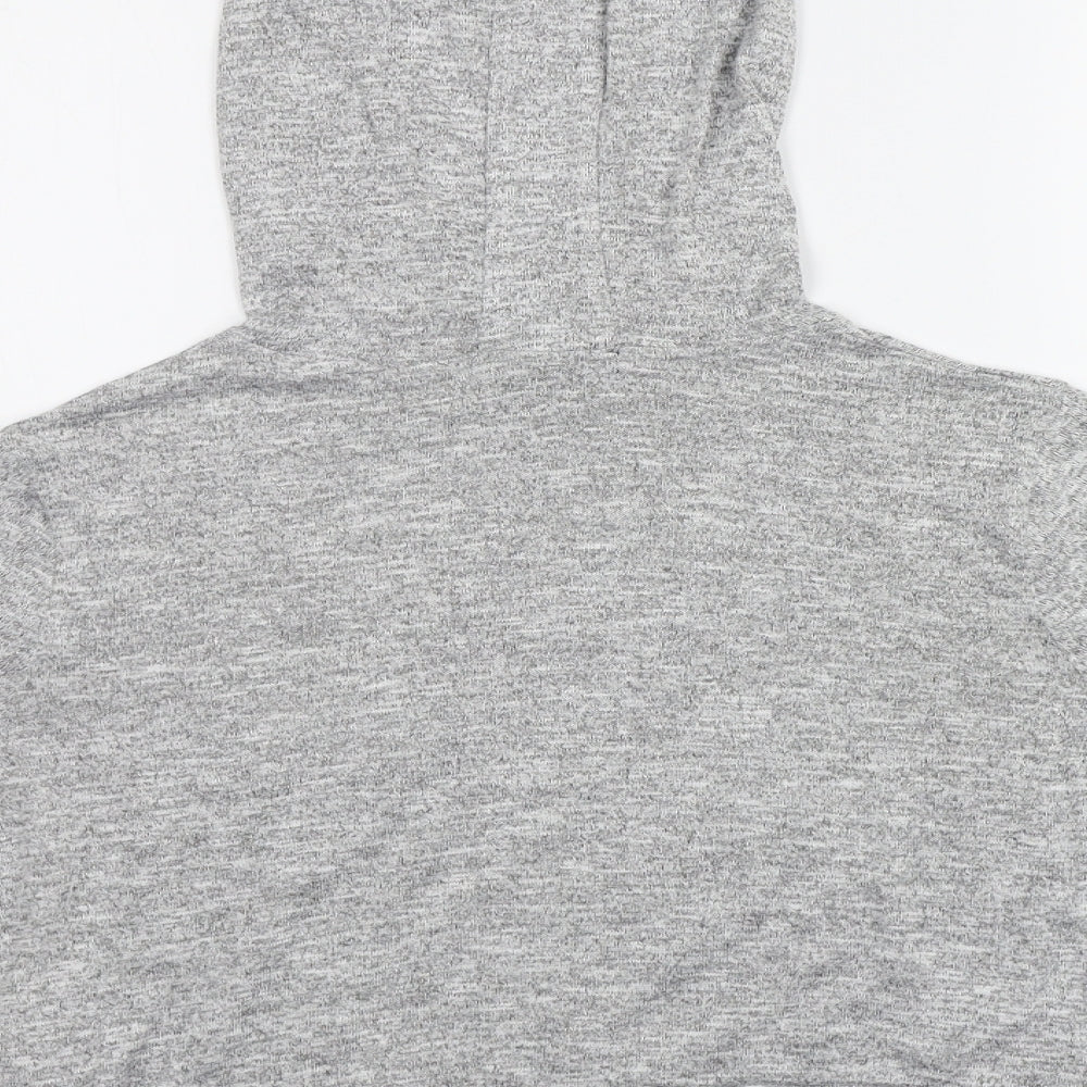 New Look Girls Grey Pullover Hoodie Size 12 Years