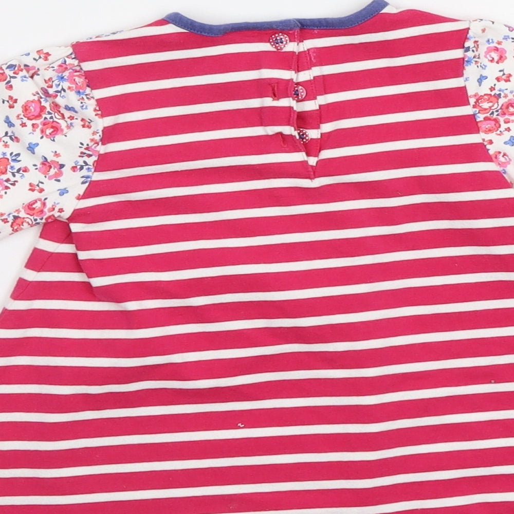 Mini Club Baby Pink Striped A-Line Size 9-12 Months