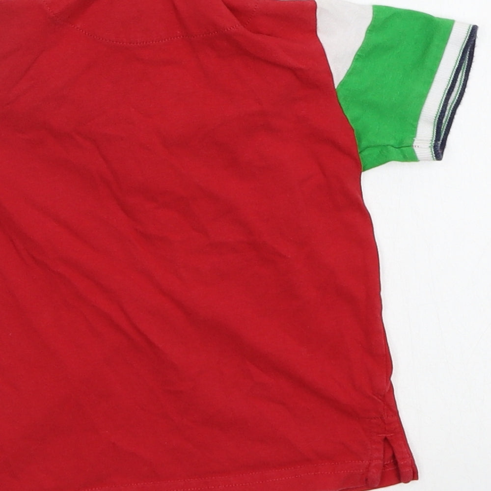 George Boys Red Basic Polo Size 2 Years - Wales