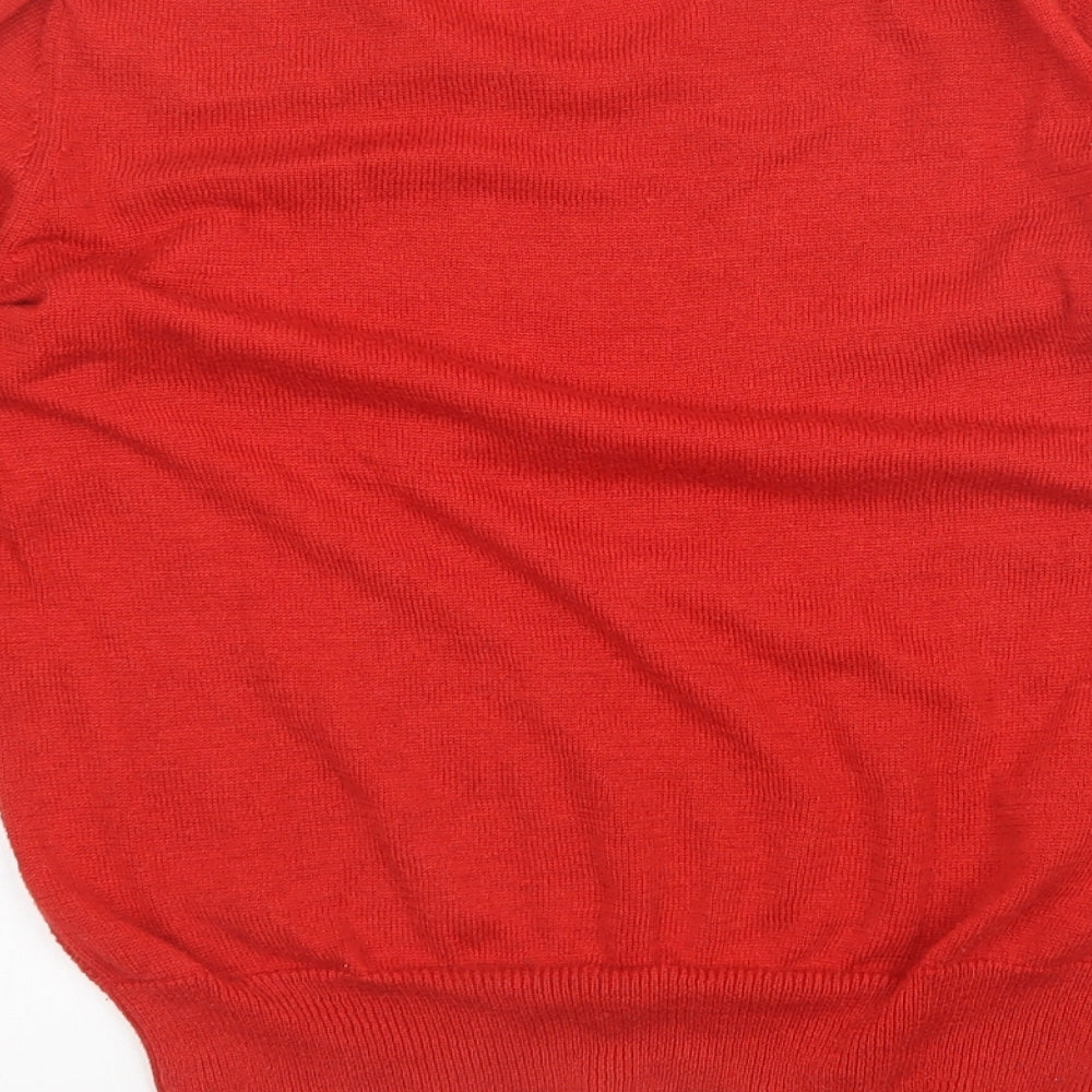 KUMiKYOKU Womens Red Pullover Jumper Size 4