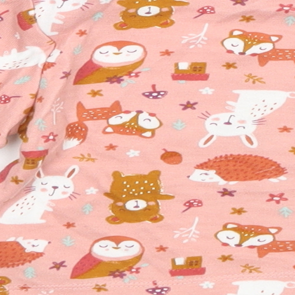 Nutmeg Girls Multicoloured Animal Print Basic T-Shirt Size 3-6 Months