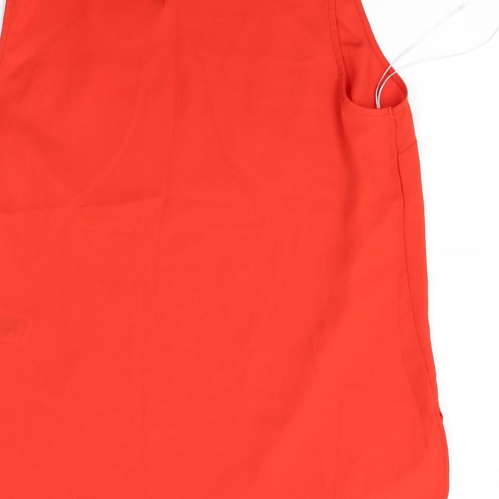 New Look Womens Red Basic Blouse Size 12