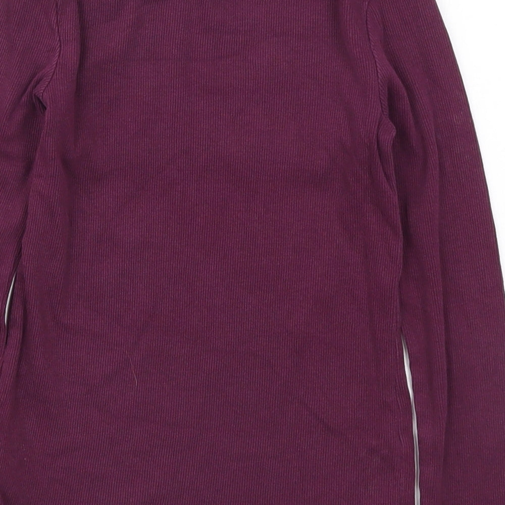 NEXT Girls Purple Basic T-Shirt Size 8 Years