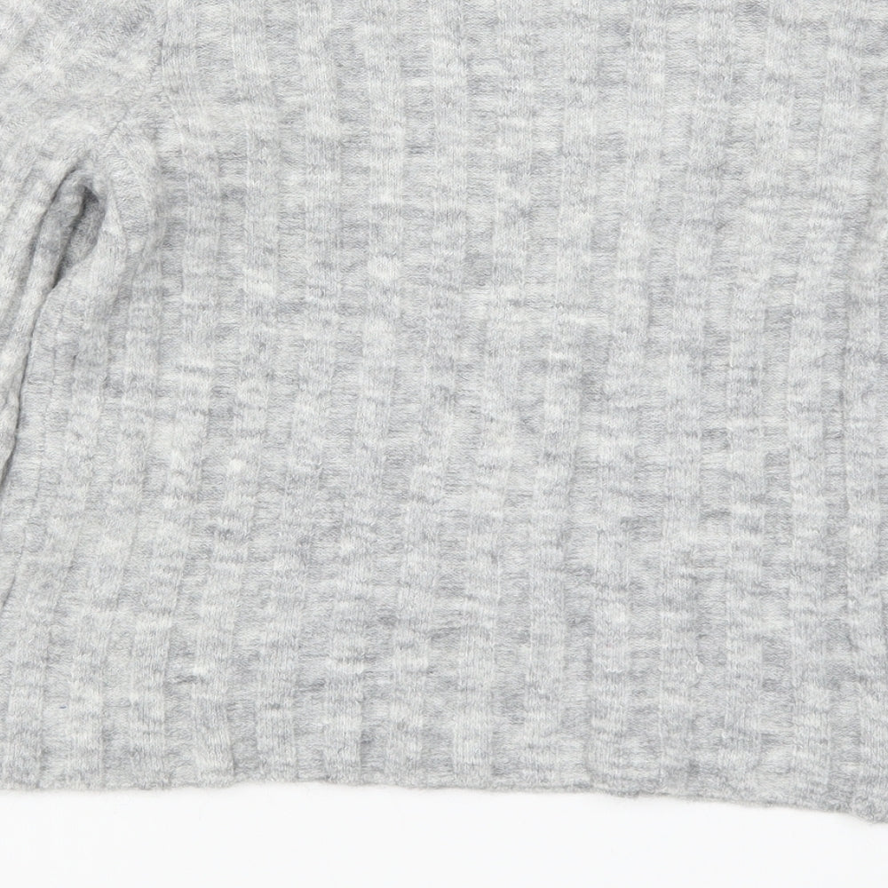 H&M Womens Grey Knit Pullover Jumper Size XS