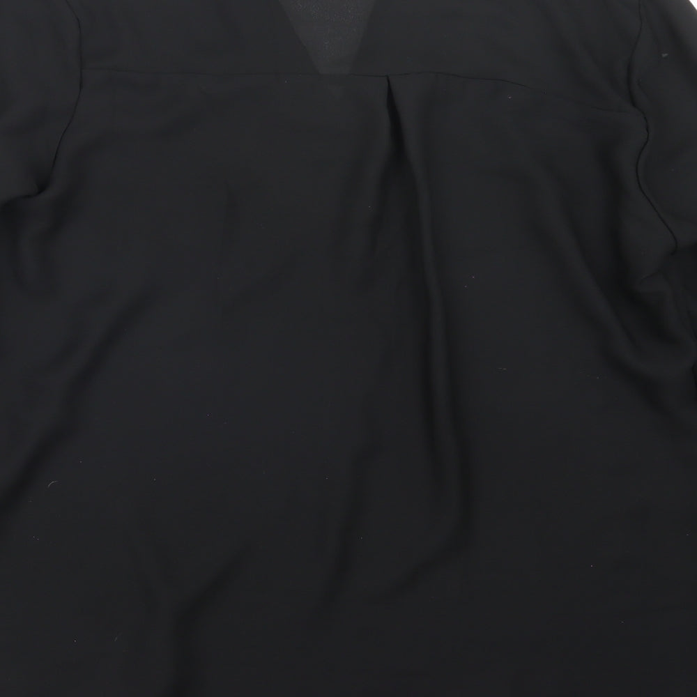 Preworn Womens Black Basic Blouse Size L