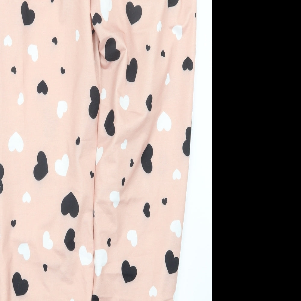 CBR Womens Pink Geometric Jegging Trousers Size L L27 in