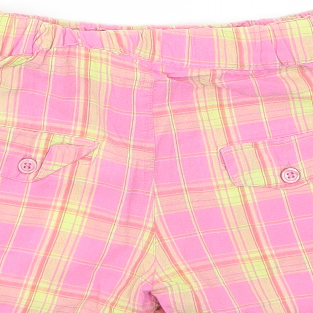 E-vie Angel Girls Pink Check Boyfriend Shorts Size 2-3 Years