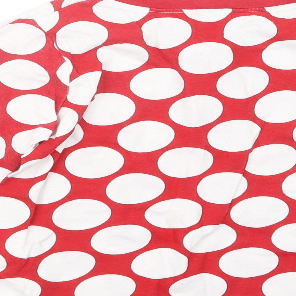 George Girls Red Polka Dot Basic T-Shirt Size 5-6 Years