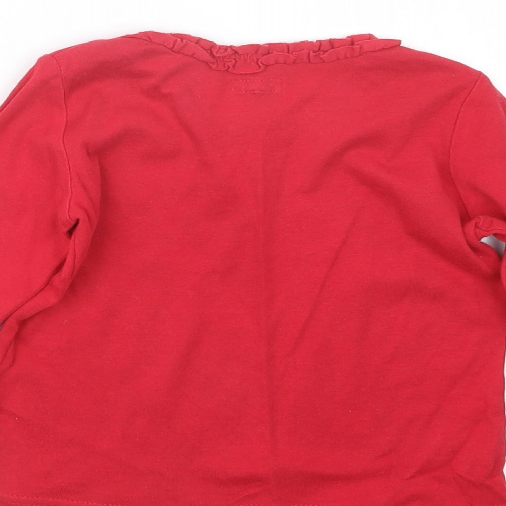 NEXT Girls Red Basic T-Shirt Size 2-3 Years