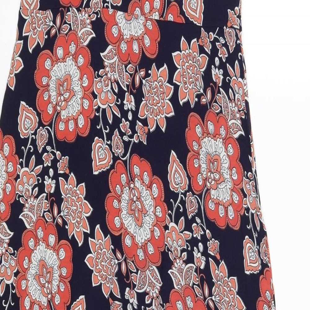 Rocha John Rocha Womens Multicoloured Floral A-Line Size 8