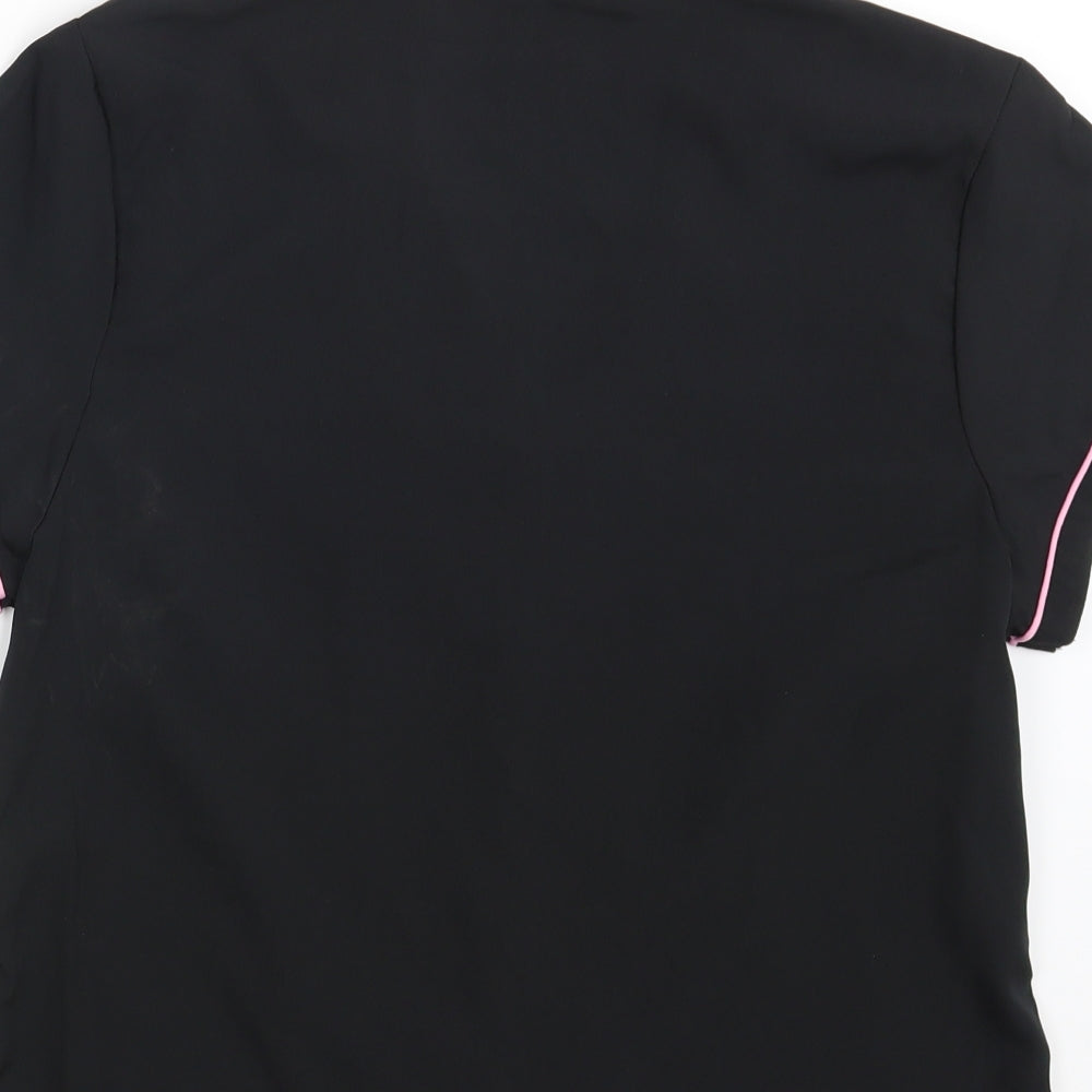 Peacocks Womens Black Basic Button-Up Size 10