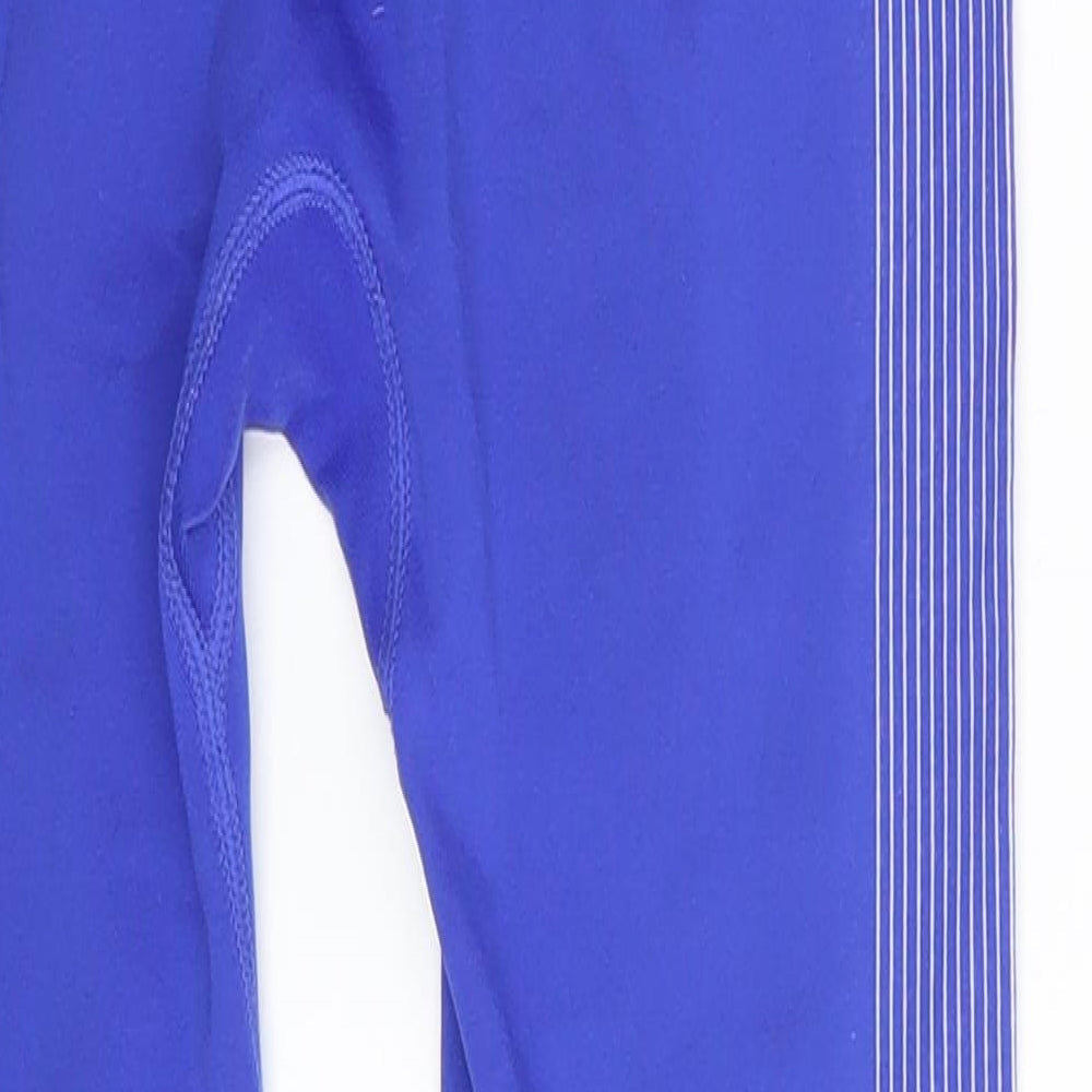Work Out Womens Blue Polka Dot Jegging Leggings Size 10 L24 in