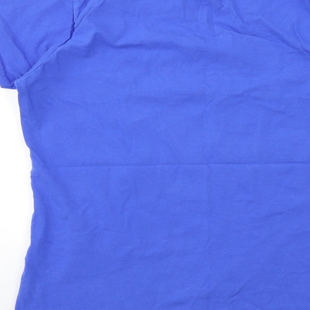 Gildan Womens Blue Basic T-Shirt Size L - epic games