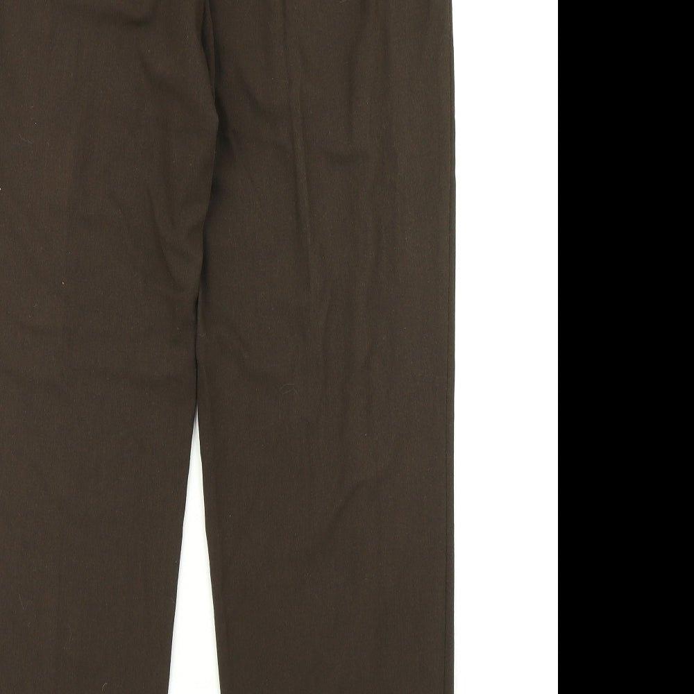 Marks & Spencer Womens Brown Dress Pants Trousers Size 14 L27 in