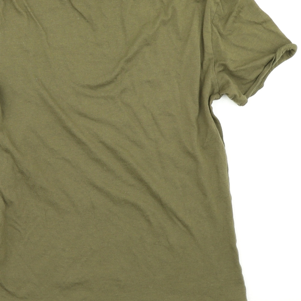 Jack Wills Womens Green Basic T-Shirt Size 6