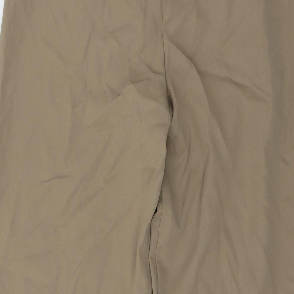 Preworn Womens Brown Trousers Size 26 in L27 in - Cut out sides