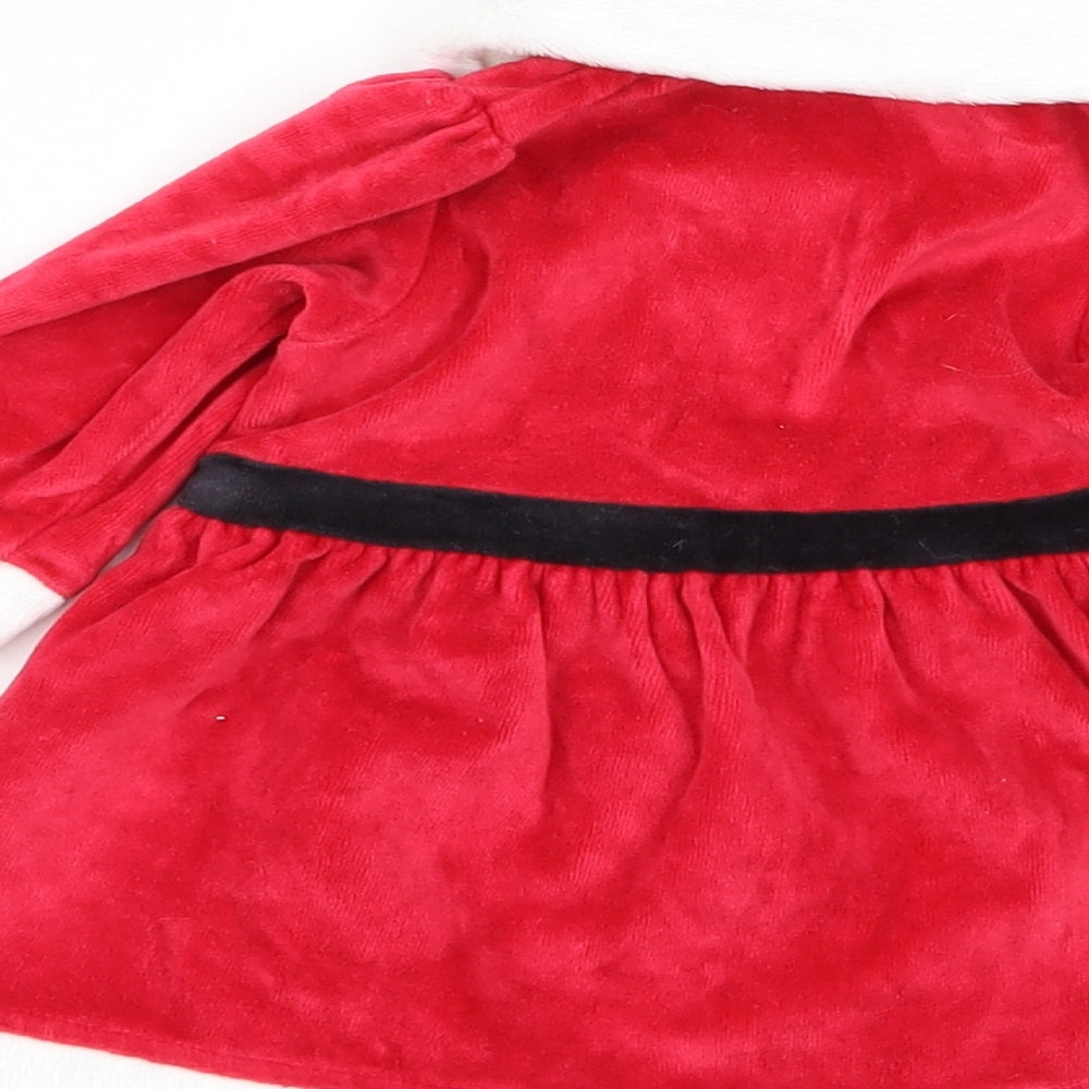 Marks & Spencer Girls Red Fit & Flare Size 0-3 Months - christmas
