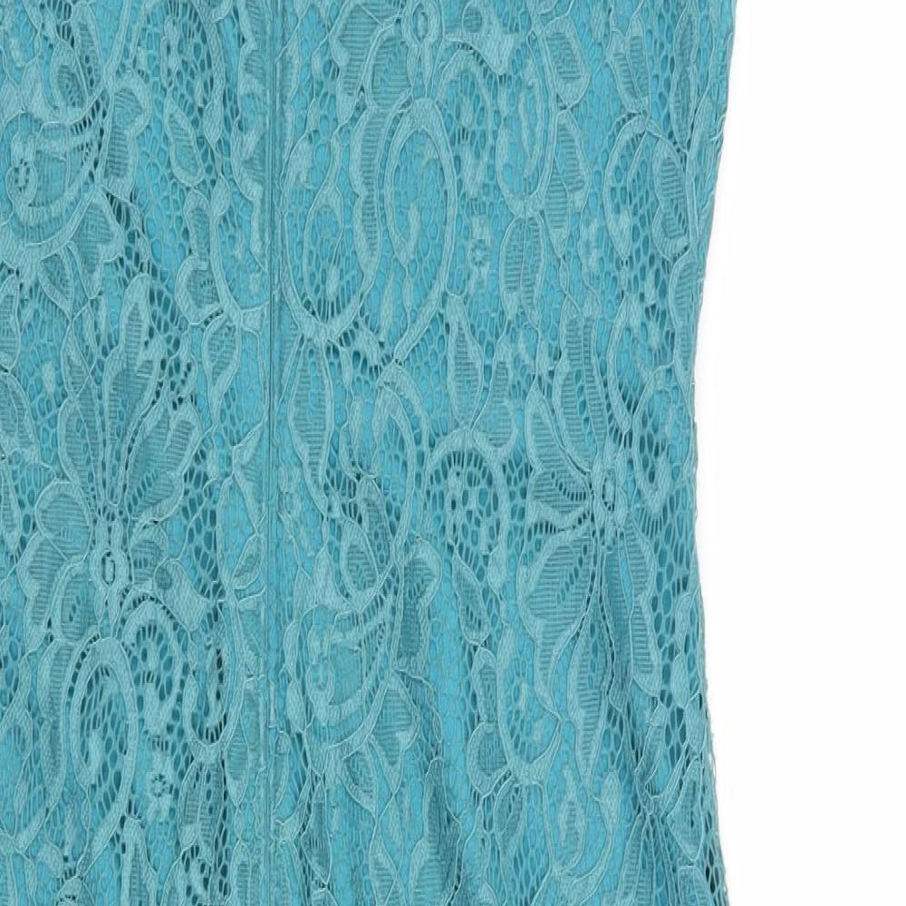 NEXT Womens Brown Floral A-Line Size 10