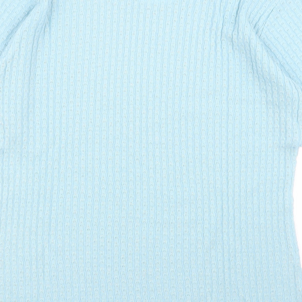 capers collection Womens Blue Basic T-Shirt Size L