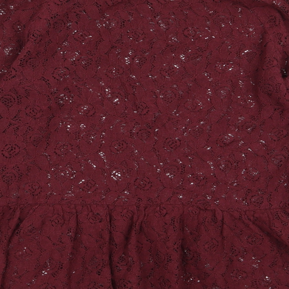 NEXT Womens Pink Floral Basic Blouse Size 10