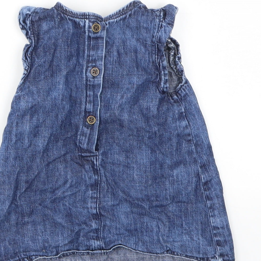 NEXT Girls Blue Houndstooth Fit & Flare Size 3-6 Months