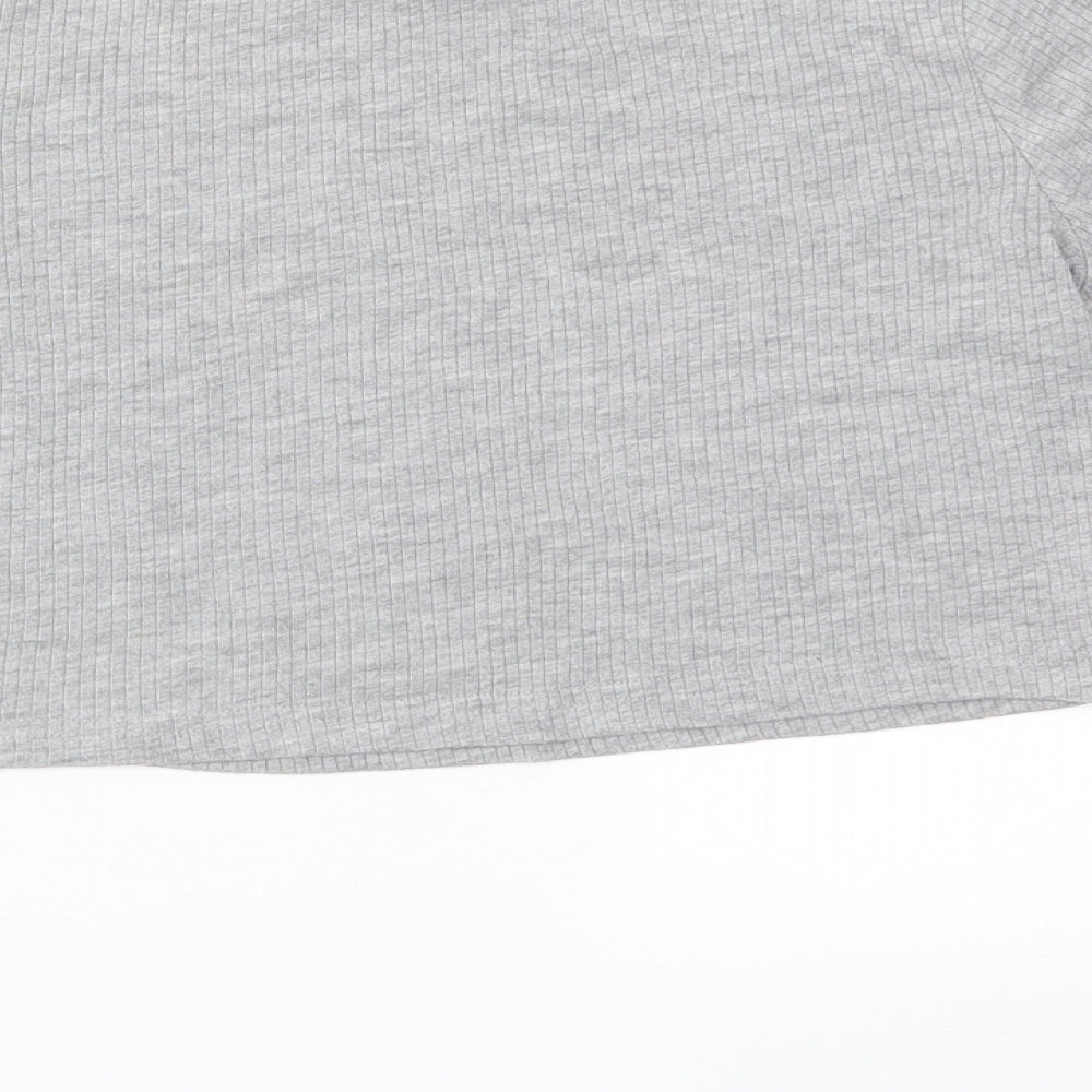 New Look Womens Grey Basic T-Shirt Size 10