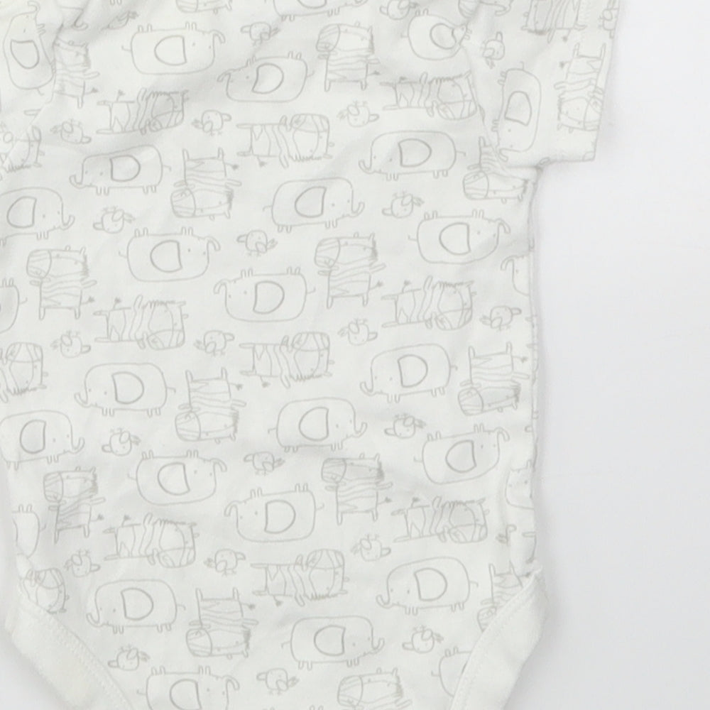 TU Baby Multicoloured Animal Print Babygrow One-Piece Size 3-6 Months