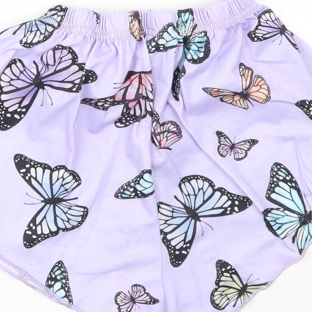 ROMWE Girls Multicoloured Animal Print Cut-Off Shorts Size S
