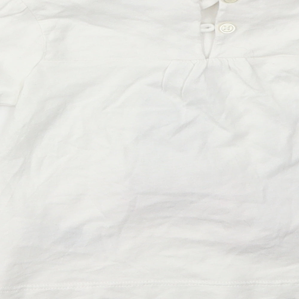 Marks & Spencer Girls White Basic T-Shirt Size 12-18 Months