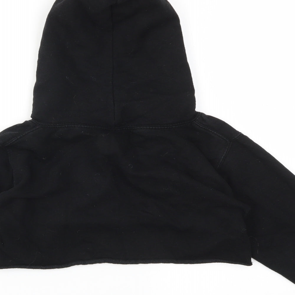JUSTHOODS Girls Black Pullover Jumper Size 7-8 Years