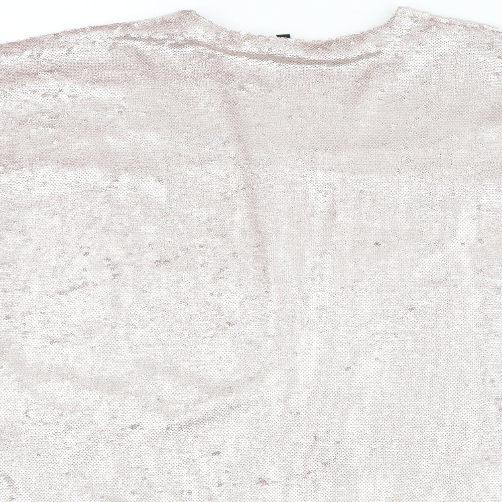 New Look Womens Pink Jacket Size 6 - sparkle detail