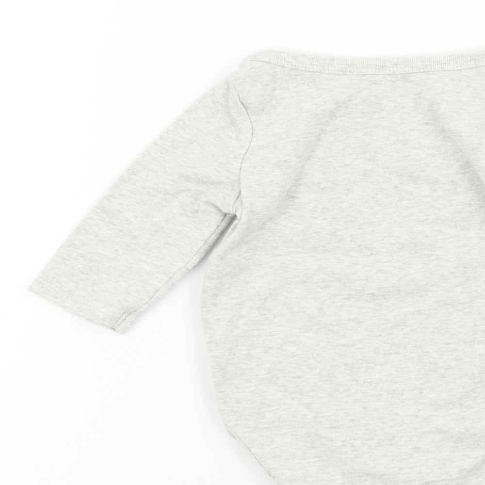 Gap Baby Grey Colourblock Babygrow One-Piece Size 0-3 Months