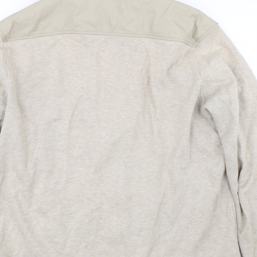 J Hampton & Sons Womens Beige Full Zip Sweatshirt Size L