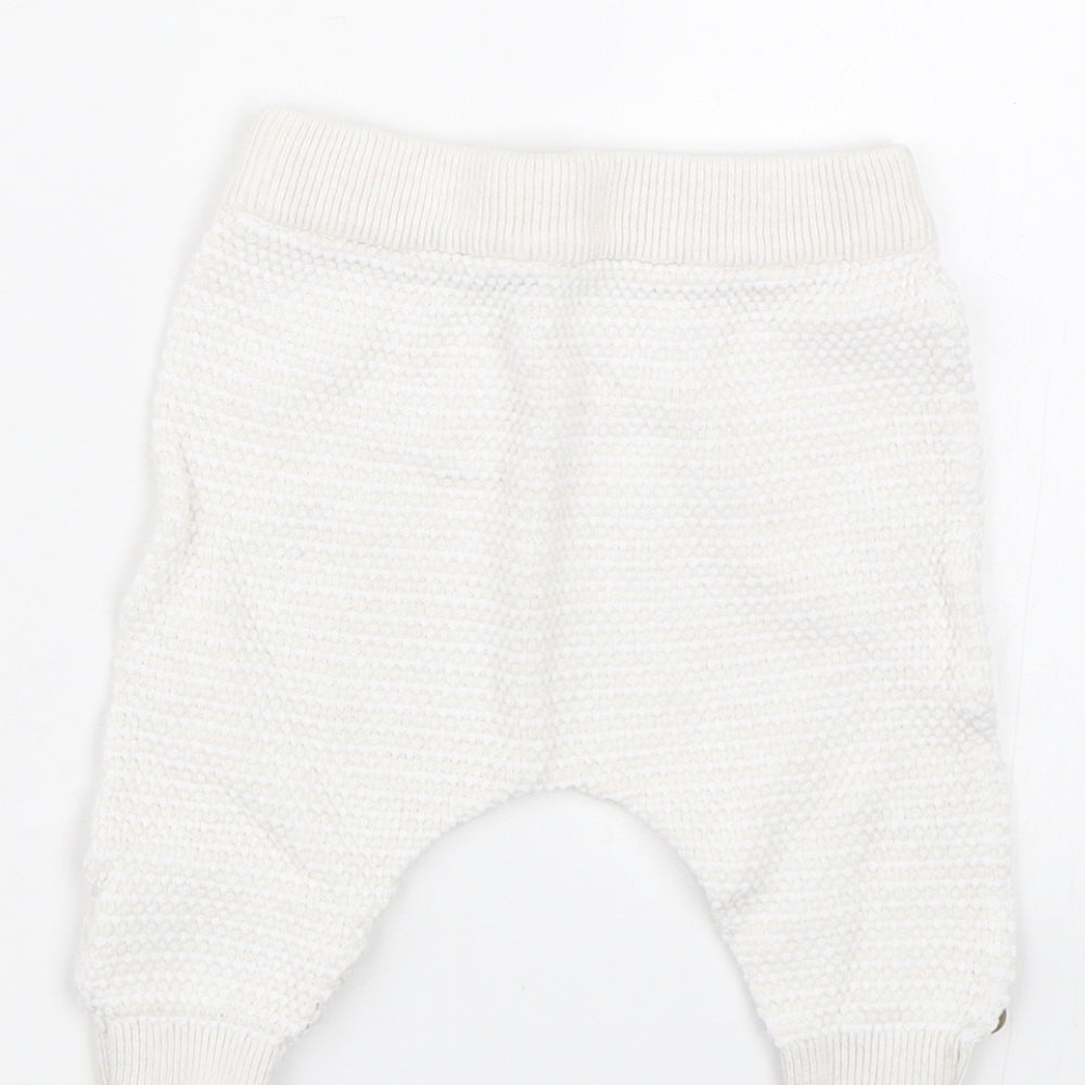 Mothercare Baby White Sweatpants Trousers Size 0-3 Months