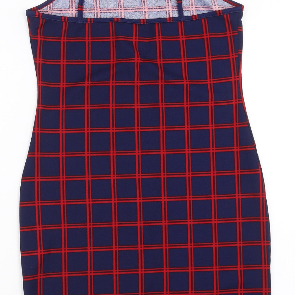 SheIn Womens Blue Check Mini Size M
