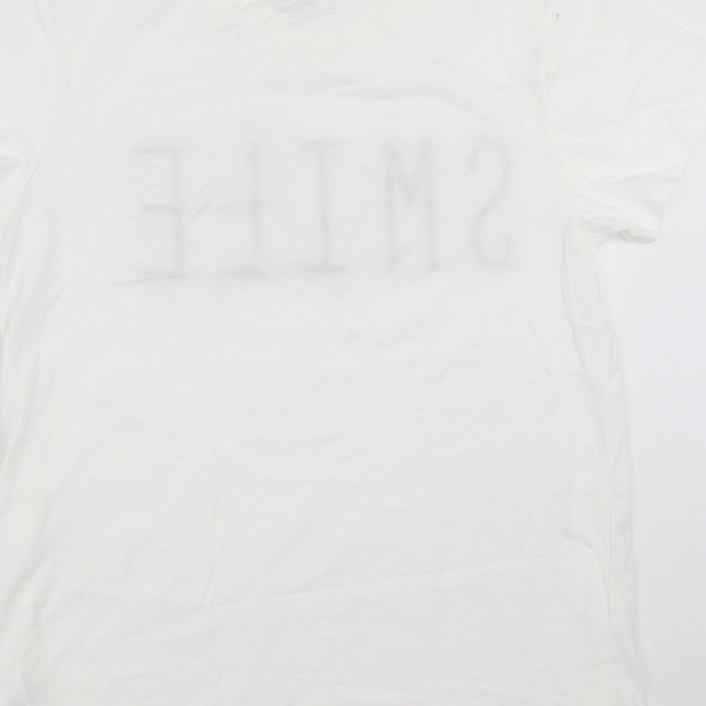 Primark Womens White Basic T-Shirt Size XS - SMILE